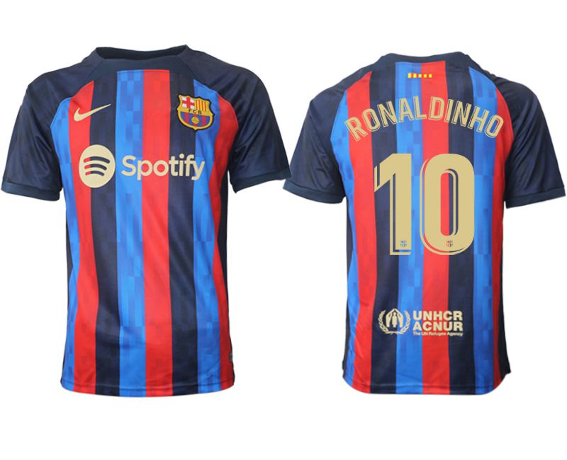 Men 2022-2023 Club Barcelona home aaa version blue 10 Soccer Jersey1